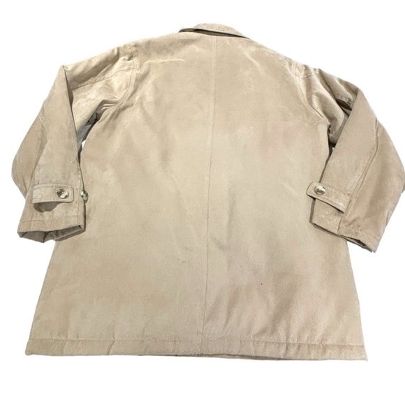 Cutter & Buck Men’s light tan faux suede Jacket Coat zip and button size large - Picture 2 of 13